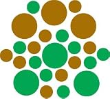 Set of 90 Kelly Green / Metallic Copper Circles Polka Dots Vinyl Wall Graphic Decals Stickers Set of 90 - Kelly Green / Metallic Copper Circles Polka Dots Vinyl Wall Graphic Decals Stickers