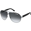 Carrera Gordon 2/S Adult Aviator Full Rim Designer Sunglasses - Ruthenium Black/Gray Shade