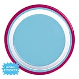 giggle Melamine Striped Plate - Fuschia/Blue