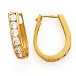 CZ EARRINGS IN 14K YELLOW GOLD CZ/1.20CTW