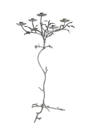 Five Point Silver Candelabra