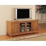 Powell Antique Oak 66-Inch W Video Console