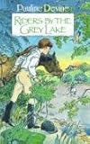 Riders by the grey lake