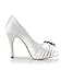 ElegantPark EP2015-PF Women's Closed Toe Platform High Heels Pumps Rhinestones Buckles Satin Evening Bridal Wedding Shoes