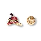 Red Hat Crystal Lapel Pin