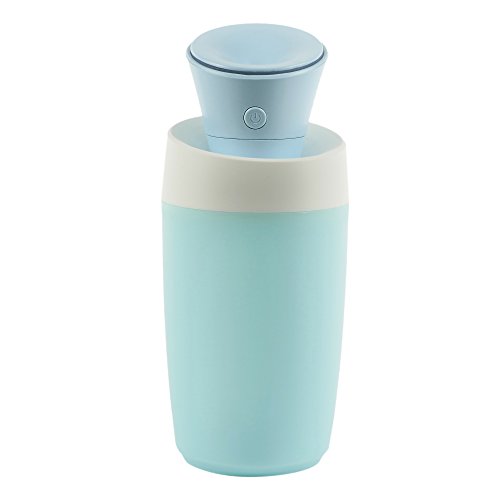 Etvalley USB Cool Mist Ultrasonic Humidifier with Stylish Design, Portable, Easy to Carry - Silent for Baby Room, Living Room, Cars and Office, Added A Water Cup for Humidifier Color Blue