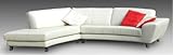 Miami Collection 2 Piece White Sectional Sofa