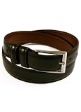 Famous NY Designer Black Stitch Belt with Silver Buckle