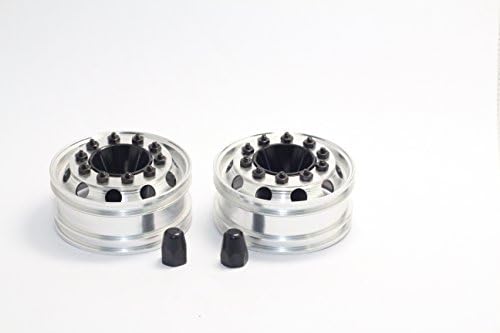 EMT 1/14 Tractor Truck Aluminum Front Rims Set R620/r470/knight Hauler/king Hauler