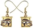 Wedjat Earrings - Pewter - 1.25'' Height