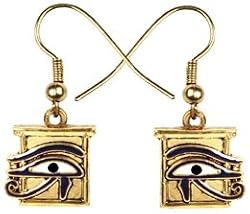 Wedjat Earrings - Pewter - 1.25'' Height