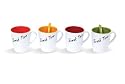Quest Set of 4 Break Time Mugs with FREE Tea Spoon 4 break resistant 100% melamine mugs with spoon.