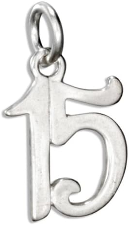 Sterling Silver Number "15" Charm