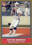 2004 Bazooka Gold #1 Peyton Manning Indianapolis Colts Football Card - Mint Condition - In Protective Display Case !!