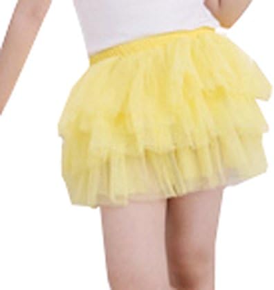 Waboats Winter Kids Girls Yarn Solid Mini Tutu Dress 3T Yellow