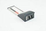 Expresscard with 2x 6pin Firewire 400 / i.LINK (IEEE 1394a) ports and 1x USB 2.0 port - 34mm Adapter Card - Works with Sony, Panasonic, Lenovo, Dell, HP, Toshiba, Samsung, Fujitsu, Acer, MSI, Hewlett Packard & Asus - Connect your Camcorder / Handycam / External Hard Drives to your Laptop - 4 to 6 Pin Firewire / i.LINK cable Included