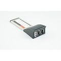 Expresscard with 2x 6pin Firewire 400 / i.LINK (IEEE 1394a) ports and 1x USB 2.0 port - 34mm Adapter Card - Works with Sony, Panasonic, Lenovo, Dell, HP, Toshiba, Samsung, Fujitsu, Acer, MSI, Hewlett Packard & Asus - Connect your Camcorder / Handycam / External Hard Drives to your Laptop - 4 to 6 Pin Firewire / i.LINK cable Included