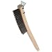 Weiler 0.012" Wire Size, 6" Brush Length, 14" X 1-1/8" Block Size, 4 X 18 No. Of Rows, Steel Bristles, Hardwood Block, Curved Handle Scratch Brush With Scraper