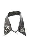 Black Faux Leather Bling Stud Collar