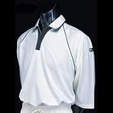 GUNN & MOORE Premier Plus 3/4 Sleeve Boys Cricket Shirt , NAVY, Small Boys