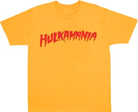 Hulk Hogan hulkamania T-shirt Gold