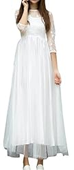 Sexy Elbow Length Sleeves Lace Full Length Evening Dress/Bridesmaid Dress/Party Dress/Wedding Dress/Maxi Dress 