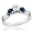 Diamond and Sapphire Engagement Ring 3/8ct - Size 5