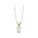14K Yellow Gold 0.01 ct. Diamond and 6 x 4 MM Oval Shaped Opal Pendant with Chain