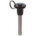 Stainless Steel Quick-Release Pin, Cadmium Plated Finish, Locking, Hole and Split Ring, 4-15/16mm Diameter, 30mm Usable Length, Made in US