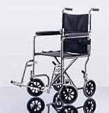 EXCELL TRANSPORT WHEELCHAIR, 17 WIDE, PERMANENT, FULL-LENGTH ARMS, SWING-AWAY DETACHABLE FOOTRESTS