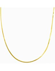 14 Karat Yellow Gold 0.7-mm Square Snake Chain (20 Inch)