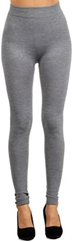 Simplicity Solid Color Women Layering Legging Pants Tights, Grey