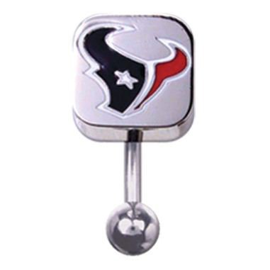 Houston Texans 316L Stainless Steel Belly Ring - 14G - 3/8 Inch Bar Length - Sold Individually