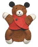 Teddy Bear Felted Hand Puppet - Imaginative Play