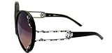 LZ New York Swarovski Crystallized Celebrity Style Women's Fashion Sunglasses SGY034 Metal & Plastic Black