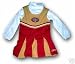 San Francisco 49ers Kids Cheerleader Outfit, Size= 5/6