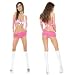 ForPlay Strawberries N' Creme 4 Piece Ruffle Lingerie Set