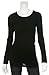 Michael Stars Long Sleeve Raw Edge Crew Neck