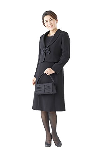 (モノワール) MONOIR 喪服 レディース 礼服 前開き 授乳 ウォッシャブル ブラックフォーマル 3点 セット ジャケット ワンピース オールシーズン ボレロジャケット 02J51648