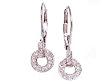 18k White Gold Diamond Hoop Earrings Ct.tw 0.50