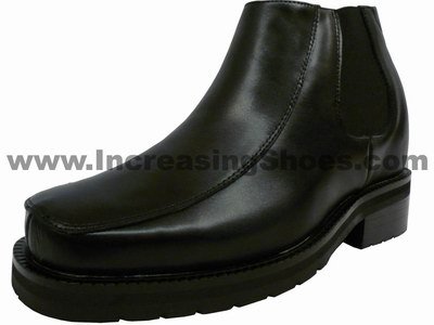 XN50932 - Height Increasing Elevator Shoes - Black - 4.25 Inches Taller