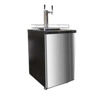 Nostalgia Electrics KRS-6100SS Kegorator Double Tap Beer Keg Fridge, Stainless Steel Nostalgia Electrics KRS-6100SS Kegorator Double Tap Beer Keg Fridge, Stainless Steel