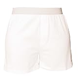 White solid color jersey elastic waist comfortable unisex boxer boxer shorts leisure, no fly,