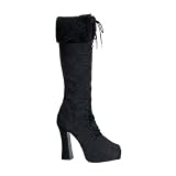 Womens Pleaser Electra 2036 (7 M in Black Microfiber)