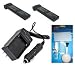 ValuePack (2 Count): Superior Quality Replacement Battery PLUS Mini Battery Travel Charger for Specific Digital Camera and Camcorder Models / Compatible with KODAK 1236199, 4E6420, DCS Pro 14n, DCS Pro SLR/c, DCS Pro SLR/n Charges with Intelligent Charge Technology - Includes Car Adapter, Camera/Lens Cleaning Kit and TWO Batteries