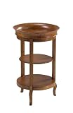Accent End Side Table with Lift Off Tray Top in French Walnut Finish