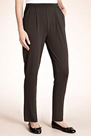 Slim Leg Single Pleat Tapered Trousers