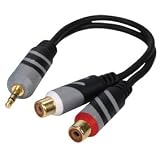 Electronics : HQ 0.25M STEREO JACK TO 2 X RCA FEMALES ADAPTER CABLE