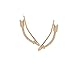 Humble Chic Women's Arrow Ear Crawlers Curved Gold-Tone Dart Stud Earrings