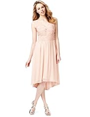 Deep V-Neck Ruched Bodice Chiffon Dress